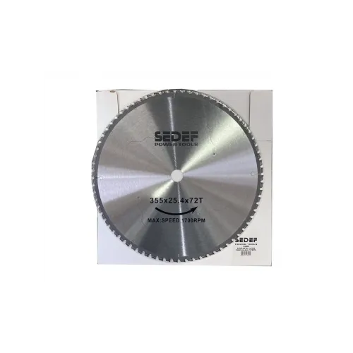 SEDEF 350x25 72 Diş Metal Kesici Süper Testere