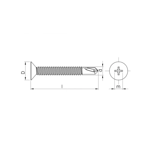 3.9x25 mm YHB Matkap Uçlu Vida DIN 7504P