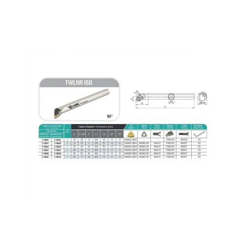 MBC S25S TWLNR 08 İç Çap Tornalama Kateri