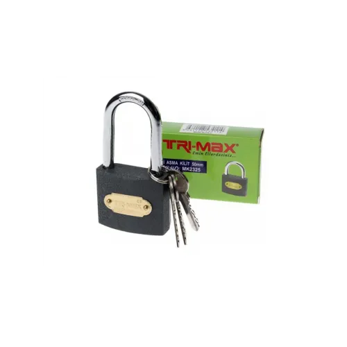 Tri-max Gri Döküm Uzun Asma Kilit 63 mm