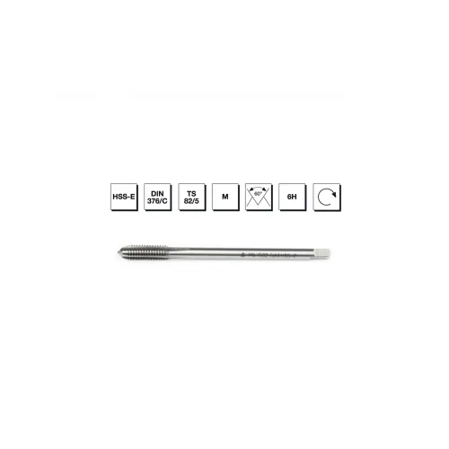 HSS - E DIN 376/C Metrik Normal Vidalı Düz Kanallı Makina Kılavuzu M20
