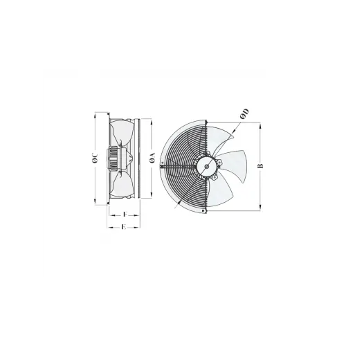 SM Serisi SM35 Aksiyel Tip Monofaze Sanayi Fan 150W