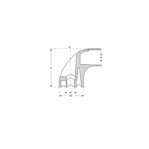 D20 Plastik Profil Boru Kulp Başlık