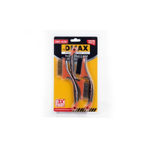 Profesyonel Yassı Tel Fırça Seti 3 Parça DMX4129