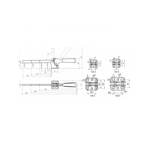 100-5-P3 Yatay Tabanlı Lamalı Yatay Bağlantı Elemanı 23662