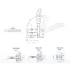 310-2 Dikey Pozisyon Düz Tabanlı İtme Çekme Klamp