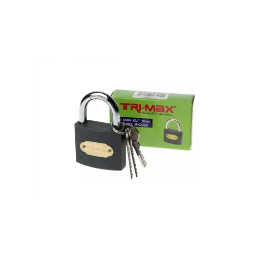 Tri-max Gri Döküm Asma Kilit 25 mm